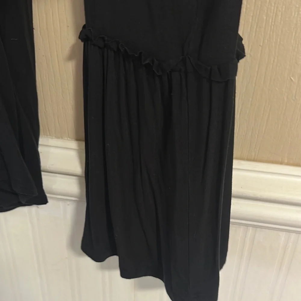 American Eagle Outfitters Black Wrap Blouse 3/4 Sleeve - Picture 14 of 15